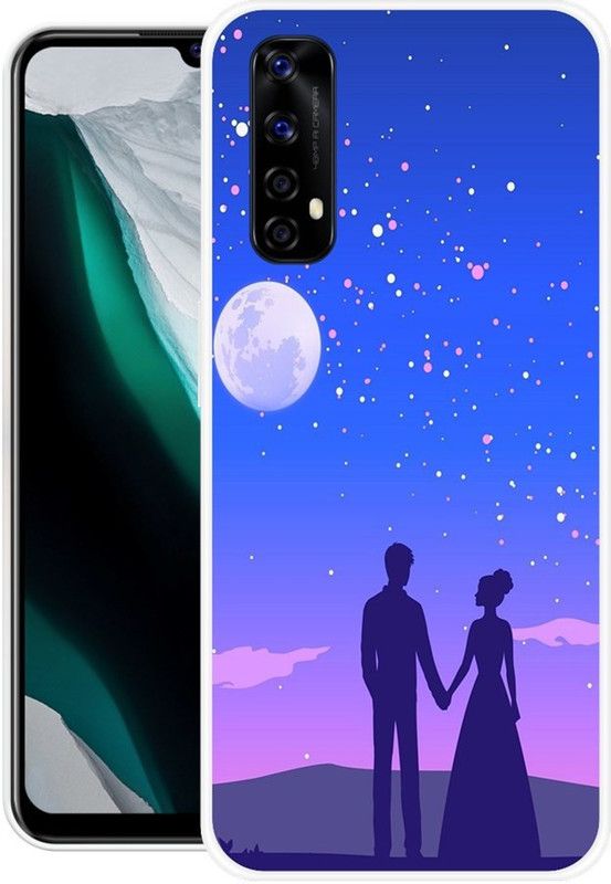 Krtagy Back Cover for Realme Narzo 20 Pro  (Blue, Pink, Dual Protection, Silicon, Pack of: 1)