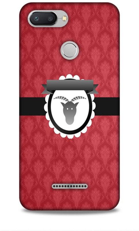 Keviv Back Cover for Mi Redmi 6  (Red, White, Hard Case, Pack of: 1)
