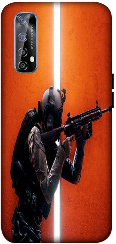 LUCKY MOBI.COM Back Cover for REALME NARZO 20 PRO ( gun wallpaper) PRINTED BACK COVER  (Multicolor, Waterproof, Pack of: 1)