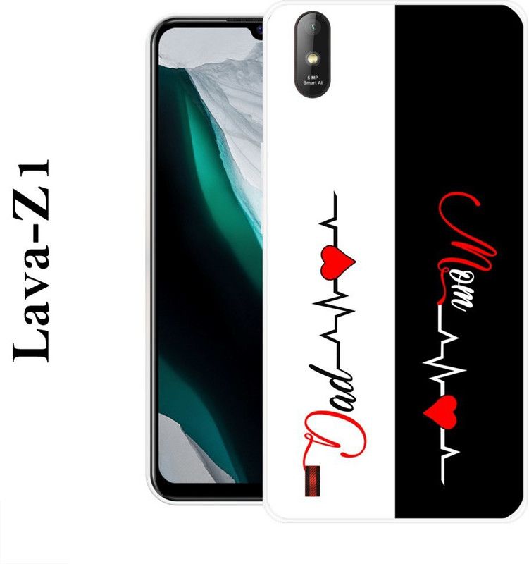 SHIVKUDI Back Cover for Lava Z1  (Black, White, Silicon)