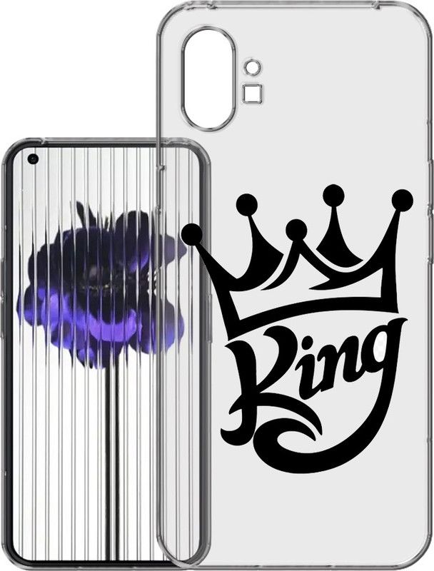 HANIRY Back Cover for Nothing Phone 1, A063 back cover, KING TEXT, Designer, PNG_50  (Multicolor, Flexible, Silicon, Pack of: 1)