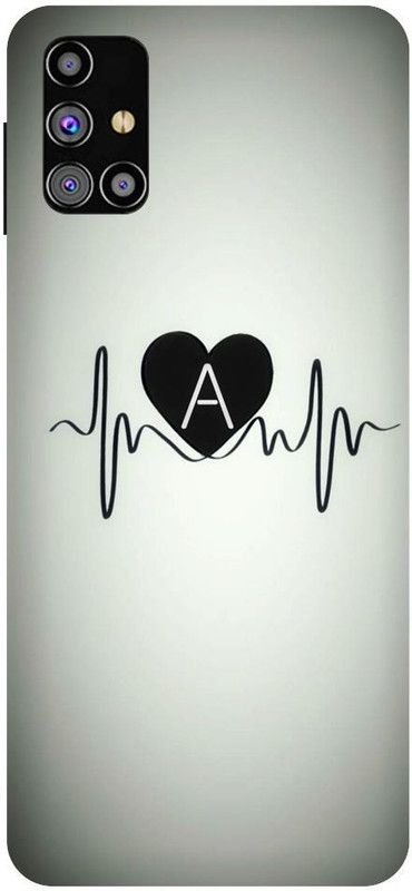 URCHIN Back Cover for Samsung M31 heartbeat, A, Latter A, Love, Heart  (Multicolor, Shock Proof, Pack of: 1)
