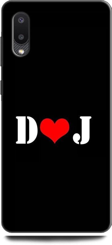 Afterglow Back Cover for SAMSUNG Galaxy M02 D J, D LOVES J, NAME, LETTER, ALPHABET, DJ LOVE, HART  (Multicolor, Shock Proof, Pack of: 1)