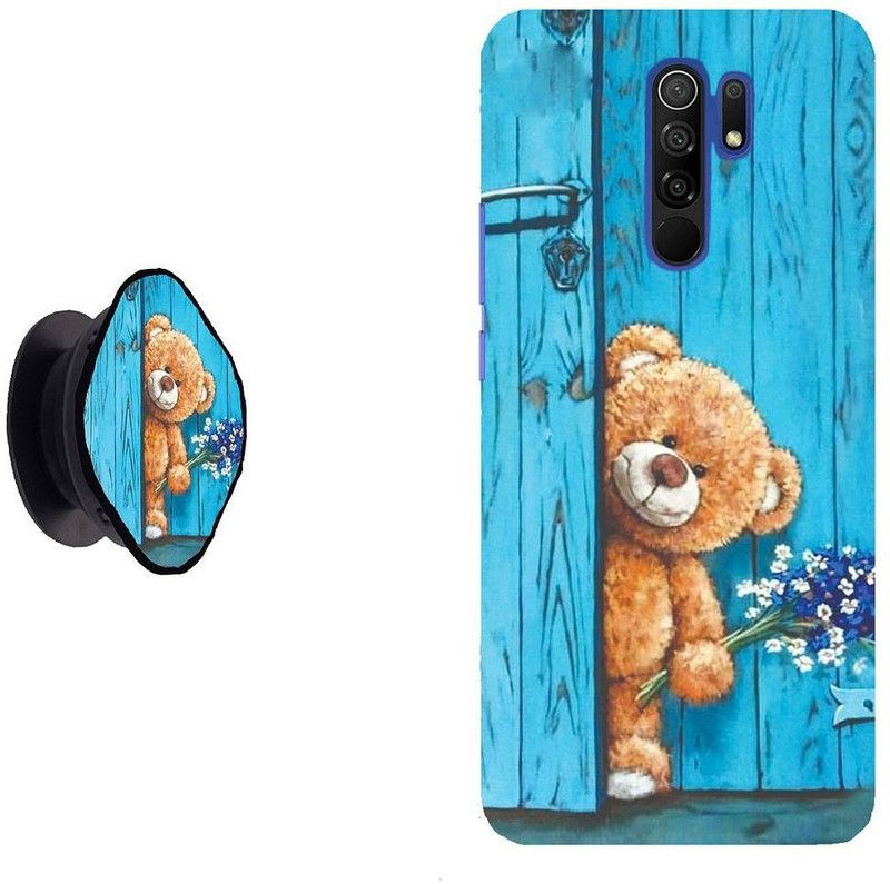 My Swag Back Cover for POCO M2, POCO M2 Reloaded, Redmi 9 Prime  (Blue, Brown, Pack of: 2)