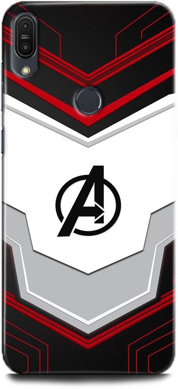 WallCraft Back Cover for Asus Zenfone Max Pro M1 AVENGERS, AVENGERS LOGO, SIGN, MARVEL, AVENGER, COMIC, SUPERHERO  (Multicolor, Dual Protection, Pack of: 1)
