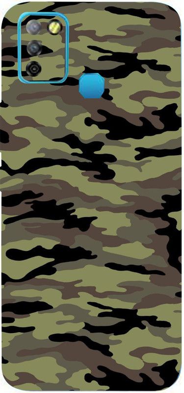 BugguSkin Infinix Smart 5A, infinix smart5a Mobile Skin  (Ultra Super Camouflage Military Green Skin With High Matte Finish., Mobile Skin (Back+Side+Camera))