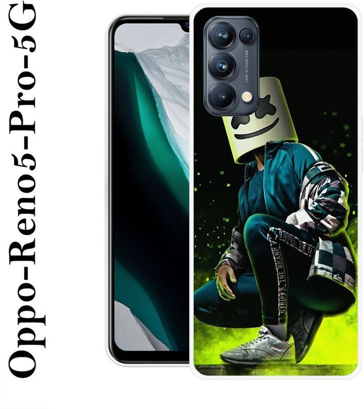 BAGRA Back Cover for Oppo Reno5 Pro 5G  (Multicolor, Grip Case, Silicon)