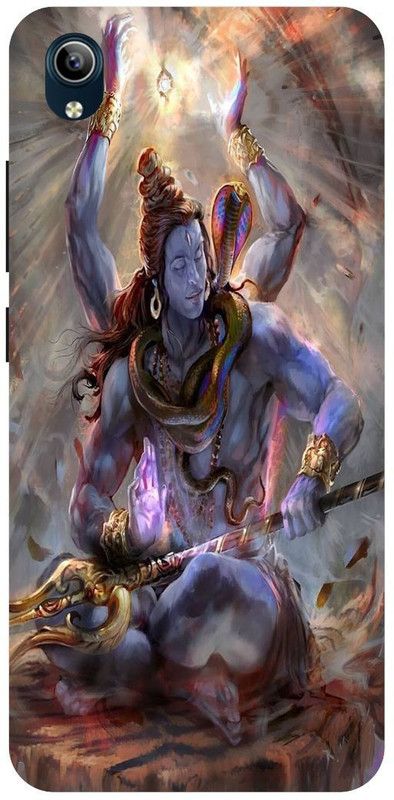 Zaplab Back Cover for Vivo Y90/1908 Har Har Mhadev,Shivaye Printed  (Multicolor, Hard Case, Pack of: 1)