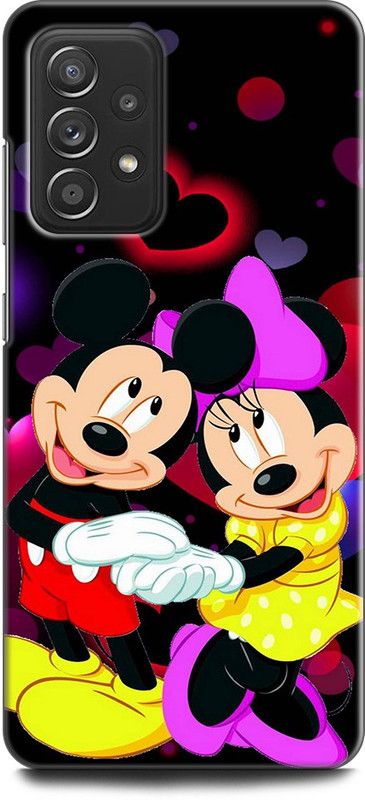 Afterglow Back Cover for SAMSUNG Galaxy A52 MICKEY MOUSE, MINNIE MOUSE, CARTOON, FUNNY, CUTE, LOVE, DISNEY  (Multicolor, Shock Proof, Pack of: 1)