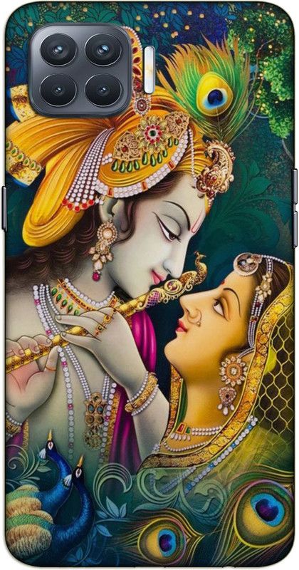 iprinto Back Cover for Oppo F17 Pro Radha Krishna Lord Krishna Kanha Back Cover  (Green, Hard Case)