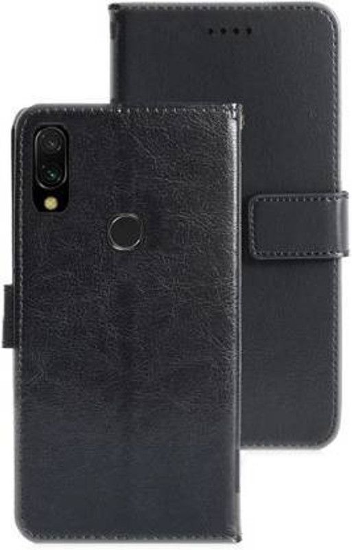 Urban Tech Flip Cover for Xiaomi Redmi 7Flip Case | Magnetic Closure | Shock Proof Wallet Flip Cover  (Black, Magnetic Case, Pack of: 1)