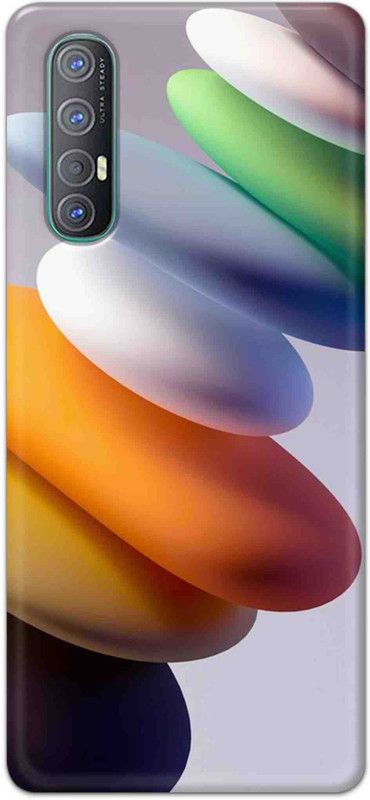 NDCOM Back Cover for OPPO Reno 3 Pro Multicolor Stone Printed  (Multicolor, Hard Case, Pack of: 1)
