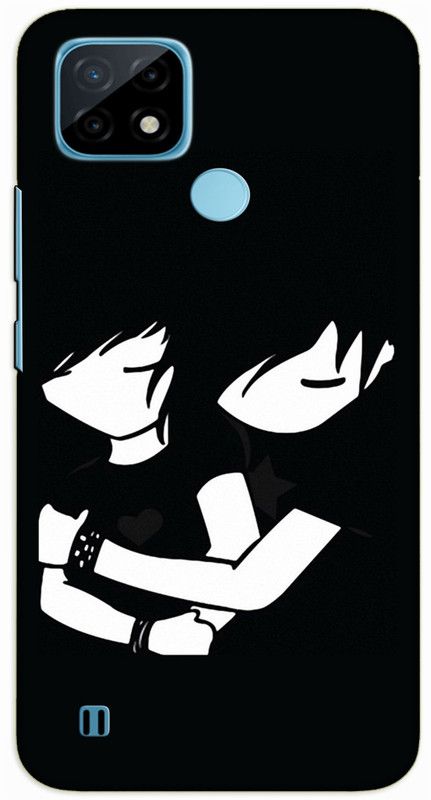 iprinto Back Cover for Realme C25Y love Back Cover  (Black, Hard Case)