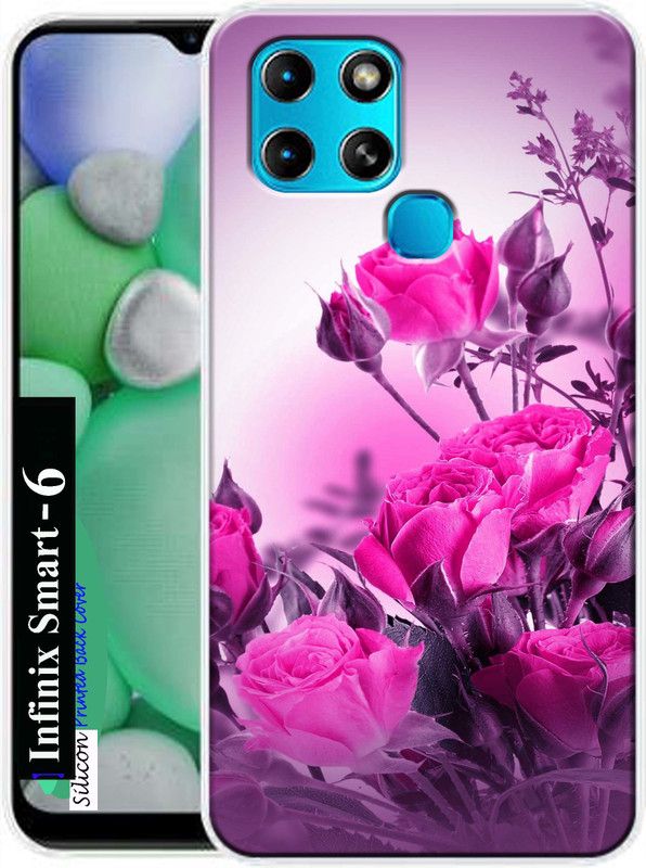 SKYBRUFAN Back Cover for Infinix Smart 6  (Multicolor, Dual Protection, Silicon, Pack of: 1)
