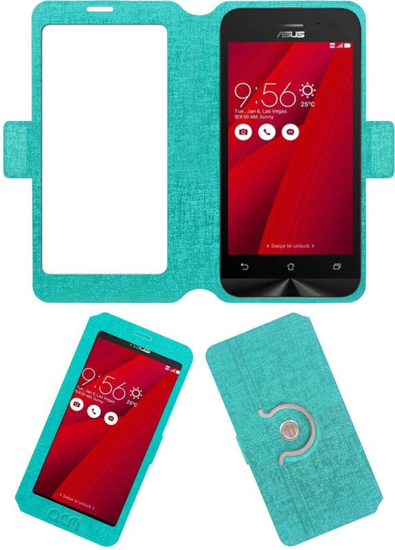 ACM Flip Cover for Asus Zenfone Go 4.5 Lte  (Blue, Cases with Holder, Pack of: 1)