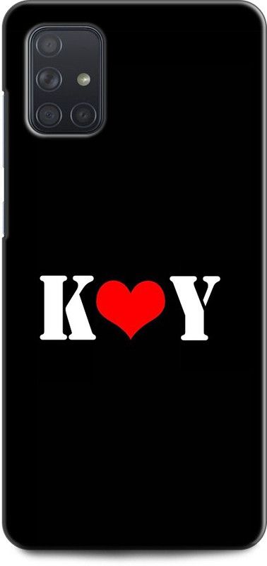Afterglow Back Cover for SAMSUNG Galaxy A51 K Y, K LOVES Y, NAME, LETTER, ALPHABET, KY LOVE, HART  (Multicolor, Shock Proof, Pack of: 1)
