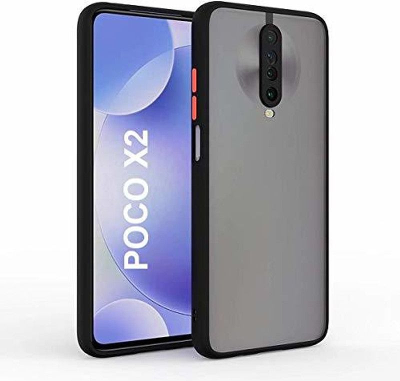 FlareHUB Back Cover for POCO X2  (Black, Shock Proof, Pack of: 1)