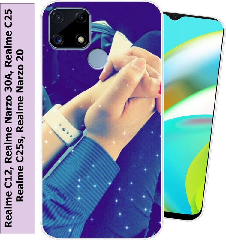 Hostprint Back Cover for Realme C12, Realme Narzo 30A, Realme C25, Realme C25s, Realme Narzo 20  (Multicolor, Flexible, Silicon, Pack of: 1)