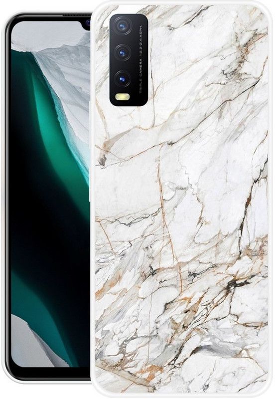 Krtagy Back Cover for Vivo Y20A, Vivo Y20G  (White, Dual Protection, Silicon, Pack of: 1)