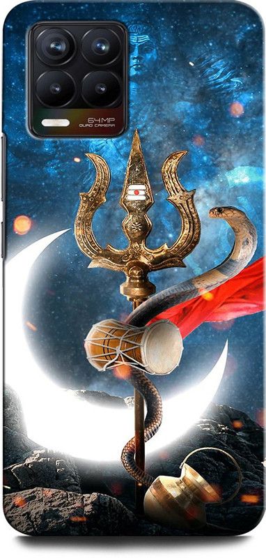 ORBIQE Back Cover for Realme 8 Pro SHIVJI, LORD SHIVA, MAHADEV, BHOLENATH, NEELKHANT, TRISHUL  (Multicolor, Hard Case, Pack of: 1)