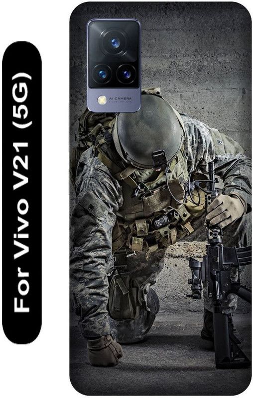 SSMORYA Back Cover for Vivo V21 5G, armi man Printed  (Multicolor, Hard Case, Pack of: 1)