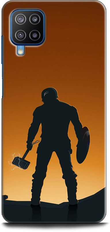 Afterglow Back Cover for SAMSUNG Galaxy F62  (Black, Orange, Shock Proof, Pack of: 1)