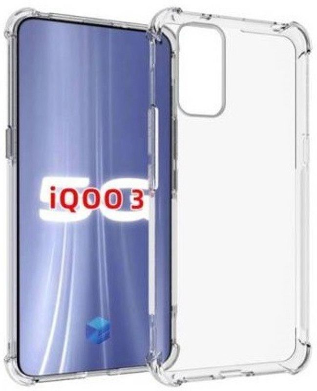 BRENZZ Back Cover for iQOO 3  (Transparent, Shock Proof, Silicon, Pack of: 1)