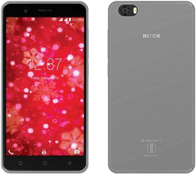 CASE CREATION Back Cover for Intex Aqua Crystal+ 2017  (Transparent, Grip Case, Silicon, Pack of: 1)