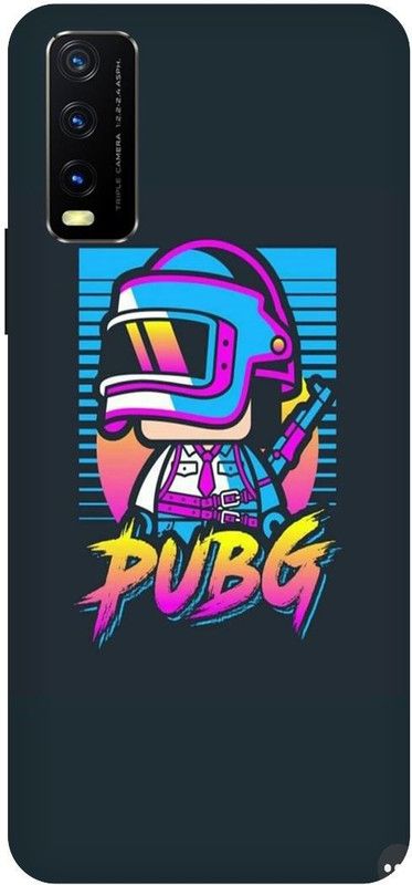 Bluvver Back Cover for Vivo Y12s, V2033, Printed Pubg Game Back Cover  (Multicolor, Hard Case, Pack of: 1)