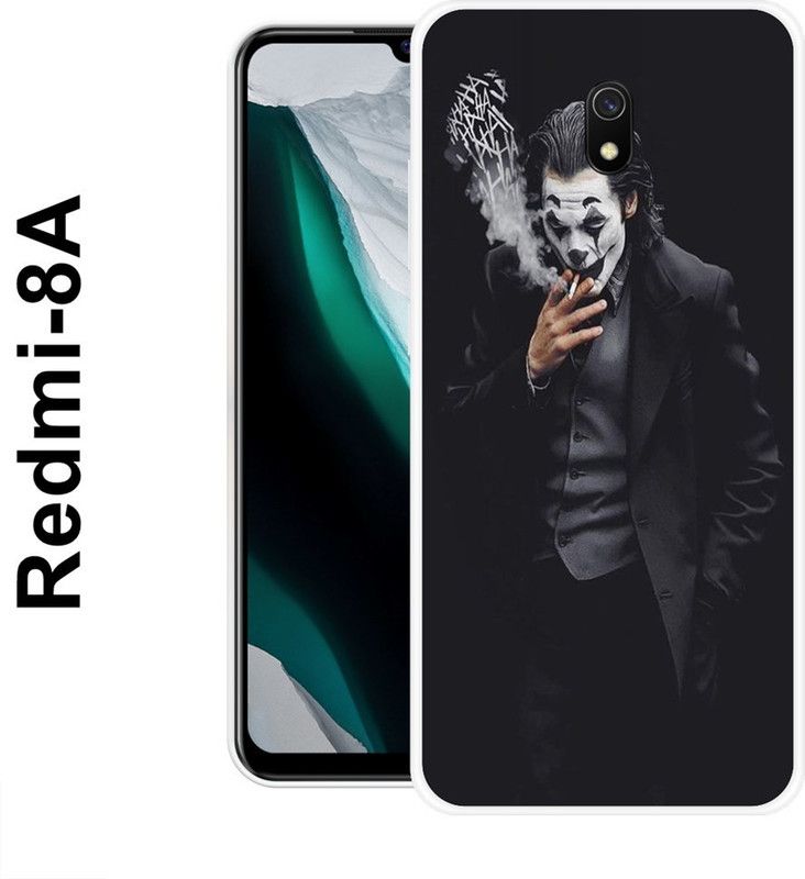 REALKING Back Cover for Redmi 8A  (Black, White, Grip Case, Silicon)
