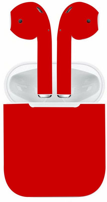 BUGGU Apple AirPod 2 Mobile Skin  (Ultra Super Red Matte Skin With High Matte Finish.)