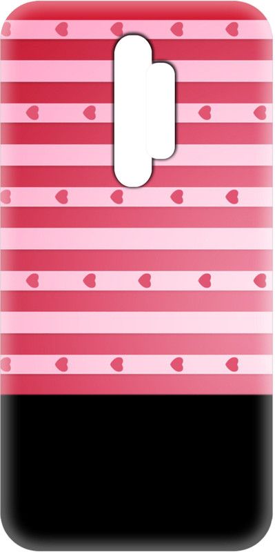 Smutty Back Cover for Realme X2 Pro, RMX1931 - Pink Heart Print  (Multicolor, Hard Case, Pack of: 1)