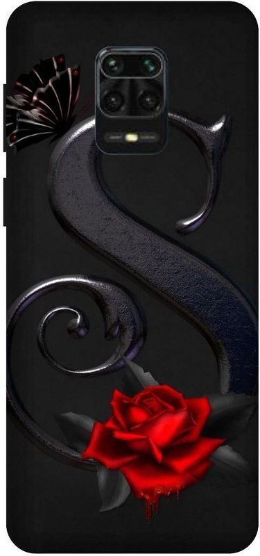 3D U PRINT Back Cover for Redmi Note 9 Pro,M2003J6A1I S letter,S name S word  (Multicolor, Waterproof, Pack of: 1)