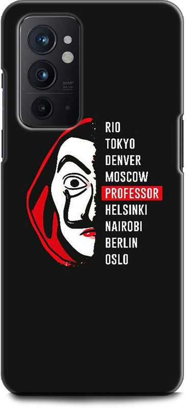 INDICRAFT Back Cover for OnePlus 9RT 5G MONEY HEIST, PAPEL, PROFESSOR, SPANISH  (Multicolor, Shock Proof, Pack of: 1)