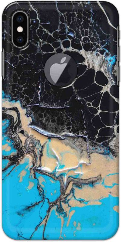 NDCOM Back Cover for iPhone Xs Logo Cut Abstract Paint Printed  (Multicolor, Hard Case, Pack of: 1)