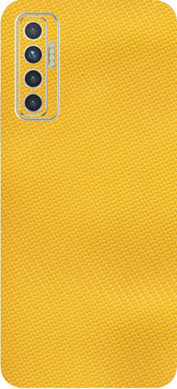 BUGGU Tecno Camon 17, tecno camon 17 Mobile Skin  (Ultra Super Yellow Carbon Fiber Skin With High Matte Finish.)