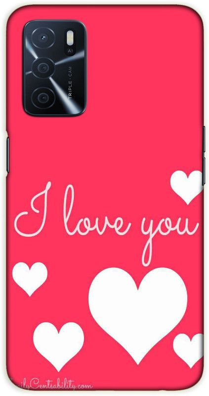 iprinto Back Cover for Oppo A53s 5G, Oppo A16 I Love You Back Cover  (White, Hard Case, Pack of: 1)