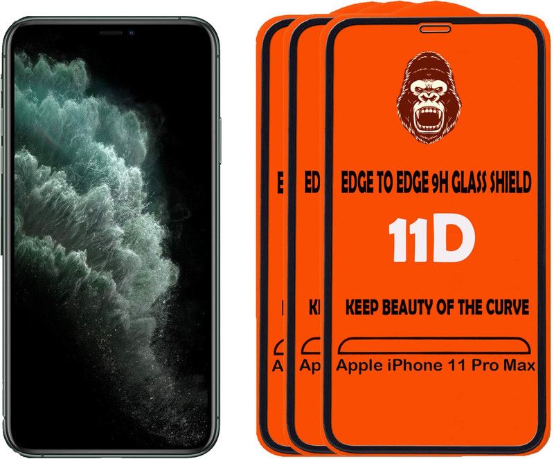 Unirock Tempered Glass Guard for Apple iPhone 11 Pro Max  (Pack of 3)
