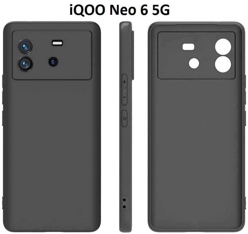 Caseline Back Cover for iQOO Neo 6 5G, iQOO Neo 6  (Black, Grip Case, Silicon, Pack of: 1)