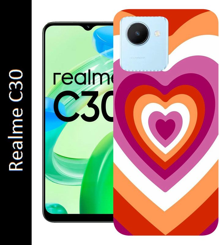 Gabroo Back Cover for Realme C30 back glass  (Multicolor, Grip Case, Silicon, Pack of: 1)