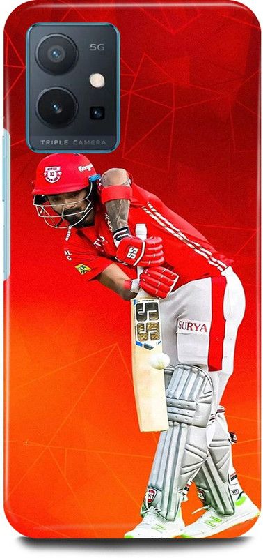 play fast Back Cover for Vivo y75 5G, V2142 LOKESH, RAHUL, KL, RAHUL, INDIAN, PLAYER, KINGS, 11, PUNJAB  (Red, Hard Case, Pack of: 1)
