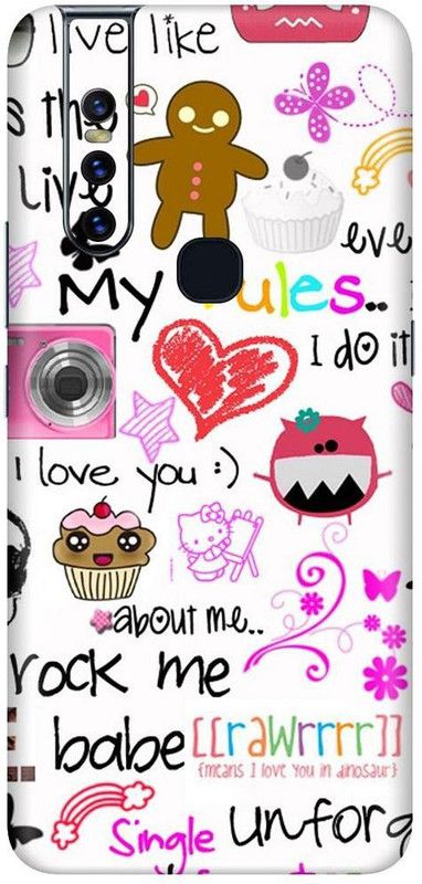 Enlinea Vivo V15 Mobile Skin  (Multi Color Printed Back Skin)