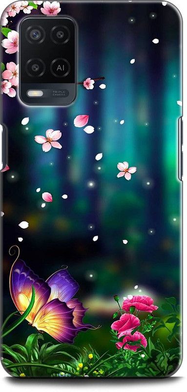 INDICRAFT Back Cover for OPPO A54, CPH2239 FLOWERS, MANDALA, COLORFUL, ABSTRACT ART, TEXTURE  (Multicolor, Dual Protection, Pack of: 1)