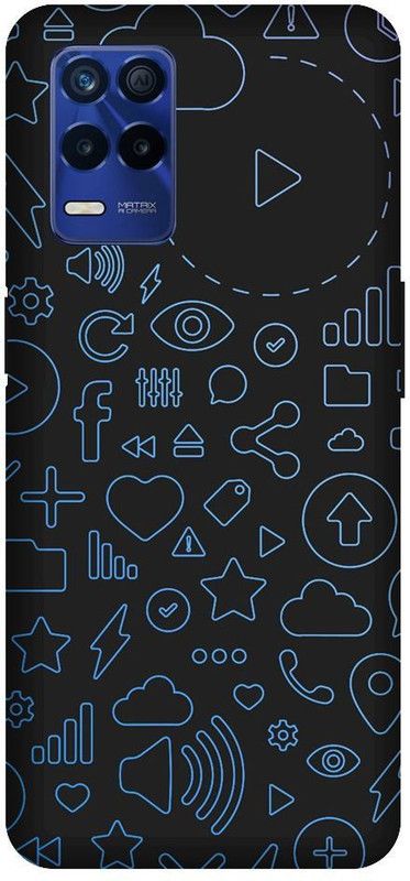 BARMANS Back Cover for Realme 8 5G facebook,cross,plus,minus,abstract,dark,star,heart,whatsapp,twitter,instagram  (Multicolor, Shock Proof, Pack of: 1)
