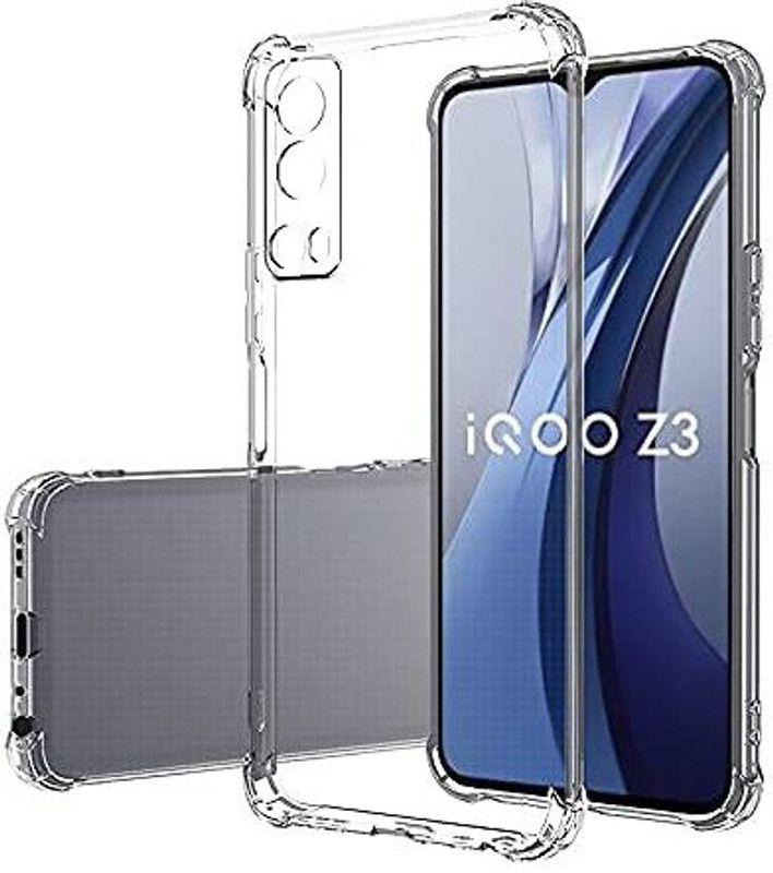 AKSHUD Back Cover for IQOO Z3 5G, IQOOZ3 5G  (Transparent, Shock Proof, Silicon, Pack of: 1)