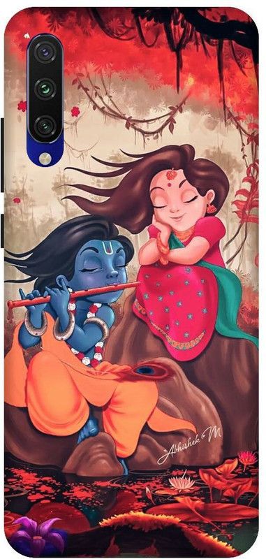 SSMORYA Back Cover for Redmi Mi A3 Radha Krisna Printed Back Cover  (Multicolor, Waterproof, Pack of: 1)