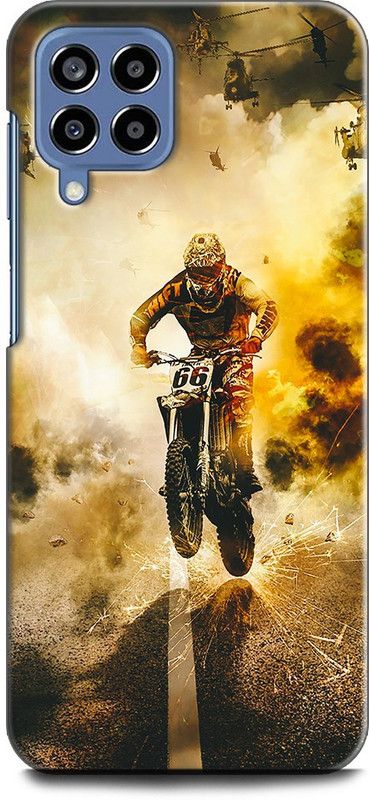 WallCraft Back Cover for SAMSUNG Galaxy M33 5G BIKE, BIKE LOVER, SUPERBIKE, BIKE RIDER, GO TO RIDE  (Multicolor, Dual Protection, Pack of: 1)