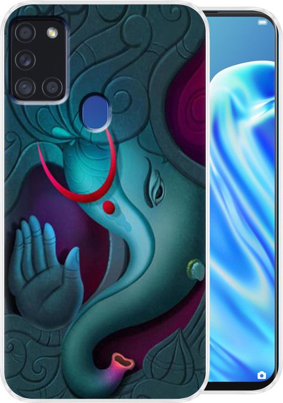 vipax Back Cover for Samsung Galaxy A21s  (Blue, Purple, Silicon, Pack of: 1)