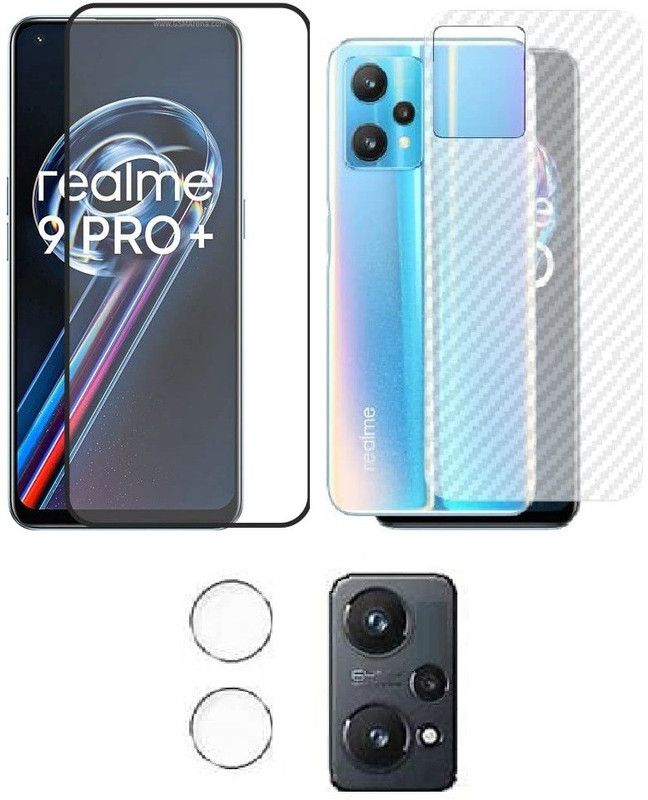 COVER CAPITAL Front and Back Tempered Glass for Realme 9 Pro Plus 5G  (Pack of 3)