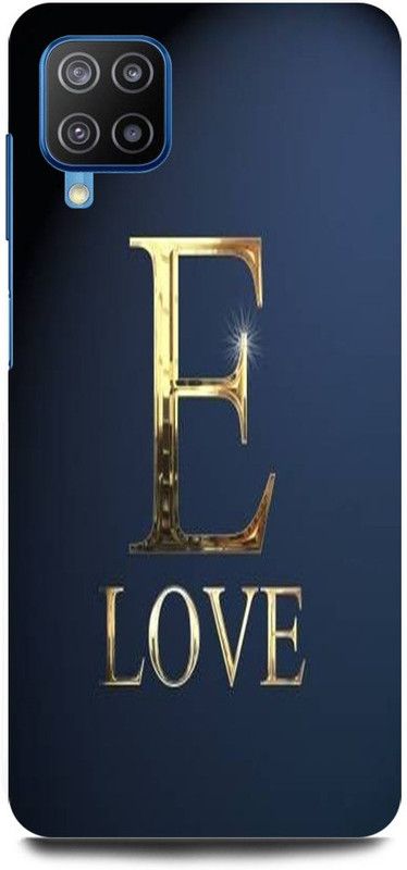 FUGGA Back Cover for SAMSUNG Galaxy F62, E, LETTER, ALPHABET, LOVE, E, NAME  (Multicolor, Hard Case, Pack of: 1)